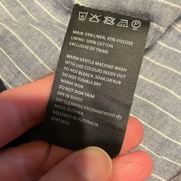 Navy cotton blazer, Bardot Junior, boys size 10 - Picture 6 of 6